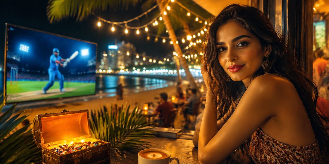 Cricket fans betting alongside playing Rummy, beachside in India